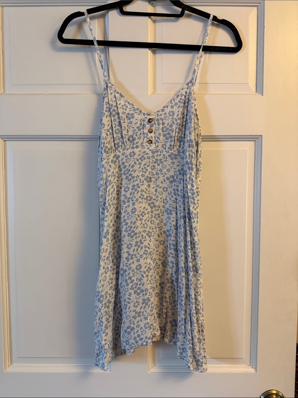 Billabong Light Blue Floral Mini Slip Dress
